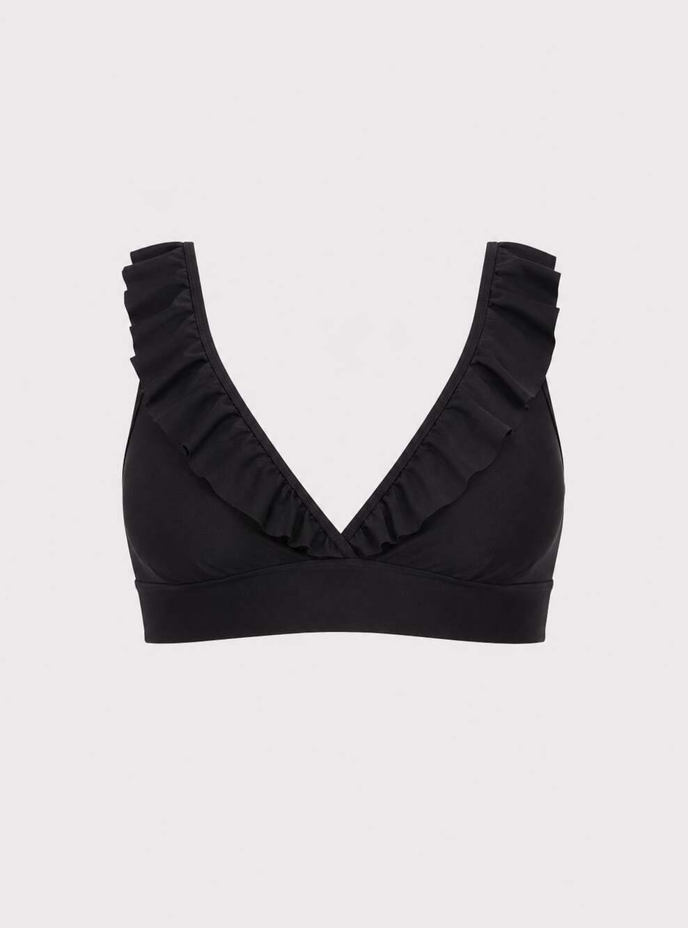 Torrid Black Ruffle Wireless Bikini Top
